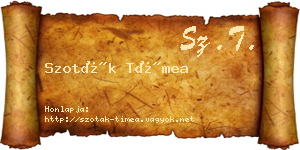 Szoták Tímea névjegykártya